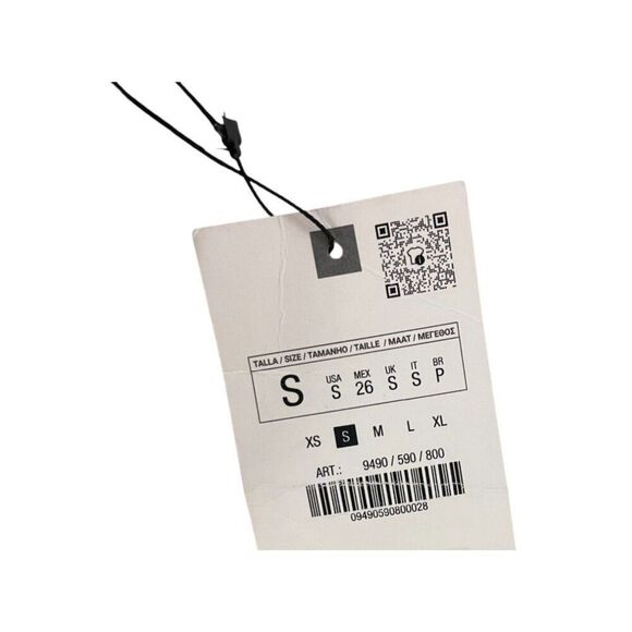 Zara Womens High Waisted Pants Trousers Ankle S Black 9490/590 NWT no belt - Picture 6 of 15